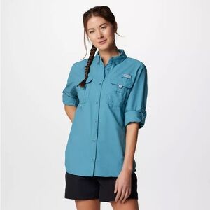 Columbia Blue Lightweight Shirt Jacket for Outdoor Adventures